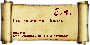 Enczenberger Andrea névjegykártya